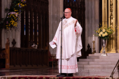 Cardinal Timothy Dolan delivers the liturgy for nearly 2,000 graduating Catholic High School seniors at St. Patrick’s Cathedral in New York, New York, on May 18, 2022. (Photo by Gabriele Holtermann/Sipa USA)