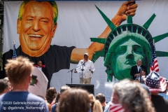 Tony Herbert speaks at  the "Don't Give Up the Ship" rally outside City Hall Park in New York City on August 22, 2020. The rally, led by Staten Island based artist Scott LoBaido, called out the Mayor's failure addressing the recent spike in gun violence and increase in homeless encampments. (Photo by Gabriele Holtermann)