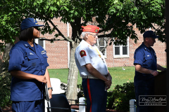 Monday, September 27, 2021
USCG Sector New York
Staten Island, NY
Photographs by
Mary DiBiase Blaich

United States Coast Guard Sector New York paid tribute today to Douglas Munro, Medal of Honor Recipient, who saved US Marines in World War Two.  He is the only Coast Guard members ever to receive the award. September 27, 1942 is the date he died in action at Guadalcanal.  Attending the remembrance were Sector New York Commander Captain Zeita Merchant; Command Master Chief Robert Riemer; Chaplain Keith Connors; Marine Corp League Staten Island Commandant; and New York Council Navy League representatives.