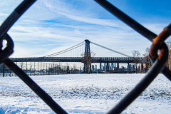 East River Park Protest & Details		

Protesters gathered in East River Park to prevent contracted construction workers from cutting down trees for headway on the ESCR - East Side Coastal Resiliency project, an effort of the city to build a levee that will provide flood control.
According to public plans, a 1.2 mile wall with razed park over an 8 foot fill will line the East River, requiring the expunging of an estimated 1000 trees along the river bank. Last year in December the Cherry and London Plane trees of the south section of the park were, cut and further work has resumed on northern half this January. 
Locals in the city, retaliate against the project due to what they claim to be, a thwarted joint effort for a viable solution for flooding and keeping the park in tact that is beloved and iconic component of not only the neighborhood but NYC. 
For more information: 
www.eastriverparkaction.org
January 31, 2021
East River Park, East Village, NYC 
(C) Bianca Otero