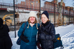 East River Park Protest & Details		

Protesters gathered in East River Park to prevent contracted construction workers from cutting down trees for headway on the ESCR - East Side Coastal Resiliency project, an effort of the city to build a levee that will provide flood control.
According to public plans, a 1.2 mile wall with razed park over an 8 foot fill will line the East River, requiring the expunging of an estimated 1000 trees along the river bank. Last year in December the Cherry and London Plane trees of the south section of the park were, cut and further work has resumed on northern half this January. 
Locals in the city, retaliate against the project due to what they claim to be, a thwarted joint effort for a viable solution for flooding and keeping the park in tact that is beloved and iconic component of not only the neighborhood but NYC. 
For more information: 
www.eastriverparkaction.org
January 31, 2021
East River Park, East Village, NYC 
(C) Bianca Otero