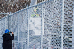 East River Park Protest & Details		

Protesters gathered in East River Park to prevent contracted construction workers from cutting down trees for headway on the ESCR - East Side Coastal Resiliency project, an effort of the city to build a levee that will provide flood control.
According to public plans, a 1.2 mile wall with razed park over an 8 foot fill will line the East River, requiring the expunging of an estimated 1000 trees along the river bank. Last year in December the Cherry and London Plane trees of the south section of the park were, cut and further work has resumed on northern half this January. 
Locals in the city, retaliate against the project due to what they claim to be, a thwarted joint effort for a viable solution for flooding and keeping the park in tact that is beloved and iconic component of not only the neighborhood but NYC. 
For more information: 
www.eastriverparkaction.org
January 31, 2021
East River Park, East Village, NYC 
(C) Bianca Otero