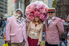 New Yorkers donning elaborate costumes and lavishly decorated hats returned for the Easter Parade and Bonnet Festival 2022 outside St. Patrick's Cathedral in New York, New York, on Apr. 17, 2022. (Photo by Gabriele Holtermann)