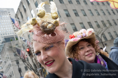 New Yorkers donning elaborate costumes and lavishly decorated hats returned for the Easter Parade and Bonnet Festival 2022 outside St. Patrick's Cathedral in New York, New York, on Apr. 17, 2022. (Photo by Gabriele Holtermann)