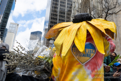 New Yorkers donning elaborate costumes and lavishly decorated hats returned for the Easter Parade and Bonnet Festival 2022 outside St. Patrick's Cathedral in New York, New York, on Apr. 17, 2022. (Photo by Gabriele Holtermann)