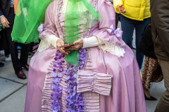 New Yorkers donning elaborate costumes and lavishly decorated hats returned for the Easter Parade and Bonnet Festival 2022 outside St. Patrick's Cathedral in New York, New York, on Apr. 17, 2022. (Photo by Gabriele Holtermann)