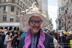 New Yorkers donning elaborate costumes and lavishly decorated hats returned for the Easter Parade and Bonnet Festival 2022 outside St. Patrick's Cathedral in New York, New York, on Apr. 17, 2022. (Photo by Gabriele Holtermann)