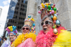 New Yorkers donning elaborate costumes and lavishly decorated hats returned for the Easter Parade and Bonnet Festival 2022 outside St. Patrick's Cathedral in New York, New York, on Apr. 17, 2022. (Photo by Gabriele Holtermann)