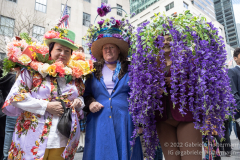 New Yorkers donning elaborate costumes and lavishly decorated hats returned for the Easter Parade and Bonnet Festival 2022 outside St. Patrick's Cathedral in New York, New York, on Apr. 17, 2022. (Photo by Gabriele Holtermann)