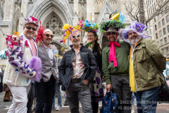 New Yorkers donning elaborate costumes and lavishly decorated hats returned for the Easter Parade and Bonnet Festival 2022 outside St. Patrick's Cathedral in New York, New York, on Apr. 17, 2022. (Photo by Gabriele Holtermann)