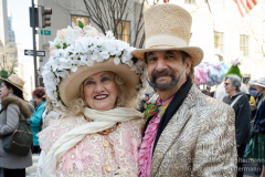 New Yorkers donning elaborate costumes and lavishly decorated hats returned for the Easter Parade and Bonnet Festival 2022 outside St. Patrick's Cathedral in New York, New York, on Apr. 17, 2022. (Photo by Gabriele Holtermann)