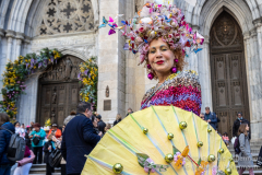 New Yorkers donning elaborate costumes and lavishly decorated hats returned for the Easter Parade and Bonnet Festival 2022 outside St. Patrick's Cathedral in New York, New York, on Apr. 17, 2022. (Photo by Gabriele Holtermann)