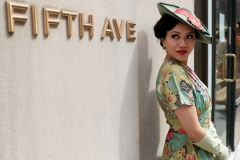 Participants march in the 2021 Annual Easter Bonnet Parade on Fifth Avenue in New York City on April 4, 2021. Paradegoers either dressed in their finest clothing or in colorful bonnets of all shapes and sizes still attended the annual Easter holiday tradition, on the steps of St. Patrick's Cathedral or in nearby Rockefeller Center, despite the Covid 19 pandemic.   (Photo by Andrew Schwartz)