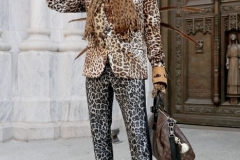 Participants march in the 2021 Annual Easter Bonnet Parade on Fifth Avenue in New York City on April 4, 2021. Paradegoers either dressed in their finest clothing or in colorful bonnets of all shapes and sizes still attended the annual Easter holiday tradition, on the steps of St. Patrick's Cathedral or in nearby Rockefeller Center, despite the Covid 19 pandemic. (Photo by Andrew Schwartz)