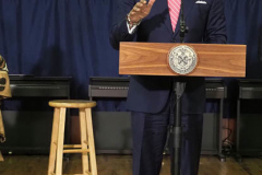 NYC Mayor Eric Adams holds a roundtable discussion on gun violence at Our Children’s Foundation in Harlem, New York City on 02 Jan 2022