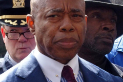 March 25, 2022  New York, New York city Eric Adams holds a Press Conference on traffic safety. Department of 
Transportation Commissioner Ydanis  Rodriguez  was in attendance as well the family of Isaiah Benloss who lost his life when a  speeding car went thru a red light and struck him and killed him.