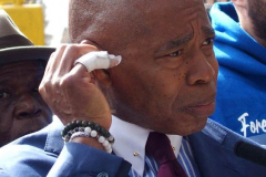 March 25, 2022  New York, New York city Eric Adams holds a Press Conference on traffic safety. Department of 
Transportation Commissioner Ydanis  Rodriguez  was in attendance as well the family of Isaiah Benloss who lost his life when a  speeding car went thru a red light and struck him and killed him.