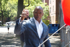 June 2 2022  NEW YORK   New York City Mayor Eric Adams speaks at New York City Housing Authority (NYCHA) Trust. Politicians and tenants meet and talk to each other about how to spend money to do much needed repairs. The event took place at the Sheepshead/ Nostrand housing complex in Brooklyn