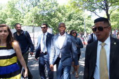 June 2 2022  NEW YORK   New York City Mayor Eric Adams speaks at New York City Housing Authority (NYCHA) Trust. Politicians and tenants meet and talk to each other about how to spend money to do much needed repairs. The event took place at the Sheepshead/ Nostrand housing complex in Brooklyn