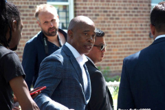 June 2 2022  NEW YORK   New York City Mayor Eric Adams speaks at New York City Housing Authority (NYCHA) Trust. Politicians and tenants meet and talk to each other about how to spend money to do much needed repairs. The event took place at the Sheepshead/ Nostrand housing complex in Brooklyn
