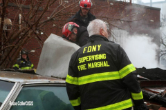 February 4, 2022  New York   
House explosion and Two alarm fire broke out in the early morning hours of Friday February 4,2022 The explosion shook the Bath Beach Neighborhood  New York City Fire Department , New York City Police Department , Emergency Medical Service, New York City Department of Buildings personnel all responded to the scene. Special cadaver dog was also brought in to help in the rescue efforts.