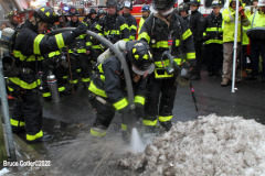 February 4, 2022  New York   
House explosion and Two alarm fire broke out in the early morning hours of Friday February 4,2022 The explosion shook the Bath Beach Neighborhood  New York City Fire Department , New York City Police Department , Emergency Medical Service, New York City Department of Buildings personnel all responded to the scene. Special cadaver dog was also brought in to help in the rescue efforts.