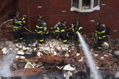 February 4, 2022  New York   
House explosion and Two alarm fire broke out in the early morning hours of Friday February 4,2022 The explosion shook the Bath Beach Neighborhood  New York City Fire Department , New York City Police Department , Emergency Medical Service, New York City Department of Buildings personnel all responded to the scene. Special cadaver dog was also brought in to help in the rescue efforts.