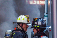An underground transformer exploded in the late afternoon on 51st St and Lexington. Units were called in from Brooklyn as well as for the severity of the fire, but all was eradicated shortly after. No injuries or casualties.  Sunday, February 27, 2022. (C) Bianca Otero