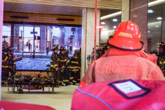 An underground transformer exploded in the late afternoon on 51st St and Lexington. Units were called in from Brooklyn as well as for the severity of the fire, but all was eradicated shortly after. No injuries or casualties.  Sunday, February 27, 2022. (C) Bianca Otero