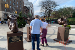 Faces of the Wild
"Faces of the Wild" features nine, six-foot-tall sculptures depicting critically endangered animals. The monuments are based on the many photographs and sketches that the artists behind the works have taken of wildlife over the past 15 years. 
The new outdoors installation is located by Greenwich Village's Ruth Wittenberg Triangle, at the intersection of Greenwich Avenue, the Avenue of the Americas and Christopher Street
Photo by Manoli Figetakis