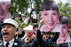 FDNY firefighters of Ladder Company 45 cheer on FF Nicholas Morisano at the FDNY Medal Day 2022 at City Hall in New York, New York, on June 1, 2022. (Photo by Gabriele Holtermann/Sipa USA)
