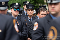 FDNY members attend the FDNY Medal Day 2022 at City Hall in New York, New York, on June 1, 2022. (Photo by Gabriele Holtermann/Sipa USA)