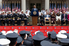 New York City Mayor Eric Adams delivers remarks at the FDNY Medal Day 2022 at City Hall in New York, New York, on June 1, 2022. (Photo by Gabriele Holtermann/Sipa USA)