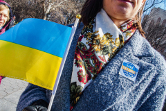 People came together around NYC to protest against the Russian attack on Ukraine. 
From Washington Square Park to Times Square and other parts of the city, people showed solidarity with Ukraine and to protest against Russia. Sunday, February 27, 2022. (C) Bianca Otero