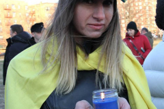 February 27, 2022  New York, 
Pray for Ukraine. 
Candlelight vigil in solidarity with Ukraine and for all of those who perished in Russia/Ukrainian War. Residents of the Brighton Beach Community aka "Little Odessa by the Sea" came together in Asser Levy Park for a Candlelight Vigil