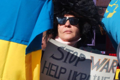 Members of Free Kazakhs hold a rally in Times Square in New York on 27 Feb 2022 demanding an immediate end to the torture of 12,000 people and their release and for Putin to stop his attack on the Ukraine.
Dictatorial regime of Tokayev called the protesters in Almaty, Kazakhstan as terrorists and bandits, indicating their number at 20,000 people. After this statement, the regime has illegally arrested 12,000 people and continues to torture them inhumanly to this day.