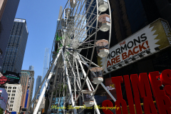 Ride a state-of-the-art ferris wheel in the Crossroads of the World, and soar up 110 feet through a canyon of spectacular billboards, getting an entirely new vantage point on Times Square. Buy tickets online or in person.
* $15 per person for children 2–10
* $20 per person for general admission
* $35 per person for VIP / Skip the line


Times Square is a major commercial intersection, tourist destination, entertainment center, and neighborhood in the Midtown Manhattan section of New York City, at the junction of Broadway and Seventh Avenue.

THE TIMES SQUARE WHEEL IS A ONCE-IN-A-LIFETIME EXPERIENCE IN THE MIDDLE OF TIMES SQUARE NYC. WE HAVE ERECTED A MAJESTIC, STATE-OF-THE-ART 110 FOOT TALL GIANT FERRIS WHEEL THAT WILL SHOWCASE THE CROSSROADS OF THE WORLD AS NEVER SEEN BEFORE. EXPERIENCE SENSORY OVERLOAD BY BILLIONS PIXELS AS YOU SOAR 110 FEET THRU A CANYON OF SPECTACULAR BILLBOARDS. COME AND SHARE THIS SPECTACULAR EXPERIENCE WITH FRIENDS AND FAMILY ALL OVER THE WORLD.