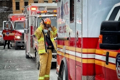 Two Alarm Fire
.
.
FDNY firefighters at the scene of a two alarm blaze on East 180th street and Park Avenue in the Bronx Sunday afternoon. There were no injuries.
