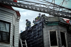 Two Alarm Fire
.
.
FDNY firefighters at the scene of a two alarm blaze on East 180th street and Park Avenue in the Bronx Sunday afternoon. There were no injuries.
