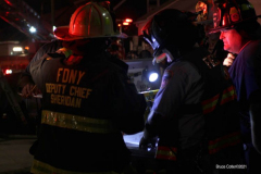 New York,  New York City Fire Department response  to a fire in the Gerritsen Beach neighborhood of Brooklyn when the arrived the quickly learned that a house was fully engulfed and it spread to an adjourning house. The fire Marshal's will determine the cause of the fire.