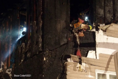 New York,  New York City Fire Department response  to a fire in the Gerritsen Beach neighborhood of Brooklyn when the arrived the quickly learned that a house was fully engulfed and it spread to an adjourning house. The fire Marshal's will determine the cause of the fire.