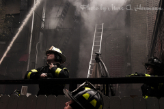 A four-alarm (as of 8:45 a.m.) fire tore through 132 Montague St. near Henry St., Brooklyn Heights, on the morning of Fri., December 10, 2021.

(Marc A. Hermann)