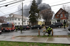 Wednesday, March 31, 2021
Fifth Alarm
60 Davidson Street
Staten Island, NY
For Credit:  Mary DiBiase Blaich

A 5th Alarm Fire burns through a 2.5 story warehouse at 60 Davidson Street in Staten Island Wednesday afternoon.  All fire members were removed from the building.  More than 10 tower ladders were called to the scene, and the NYPD called a level one mobilization for traffic control.