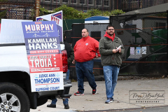 Covid Mandate Follow Up
And
All Hands Fire
And
Election Day
October 30, 31, 2021
November 01, 02, 2021
For Credit:  Mary DiBiase Blaich

On Tuesday, November 02, 2021 an All Hands fire erupted in an attached home at 109 Birch Road in Staten Island.

Also, following up on the Covid Mandate:
Following up on the City Workers Covid Mand today is Election Day.
On Monday, an FDNY worker waits to get into Ladder 79's house; 
today, Engine 156 is backing into their own quarters;
a relocater engine from Brooklyn stops for Starbucks;  
trash is being picked up again as other DSNY employees stage protest;
voters leaving a poling place today