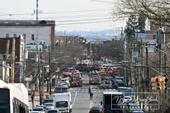 Two Alarm Fire
88 Broad Street
Staten Island, NY
Monday, March 14, 2022

For Credit:  Mary DiBiase Blaich

 A two alarm fire was fought in the Stapleton area of Staten Island this morning.  The fire was three doors down from Ladder 77 on Broad Street.  The fire began in the basement of a private dwelling.  Residents of the building waited on the sidewalk as the fire was placed under control.  A police officer played with a dog belonging to residents of the building.