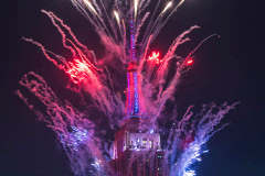 The 2021 Macy's Fireworks Over the Empire State Building