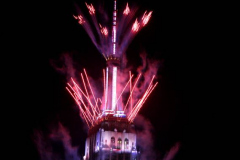 Macy's July 4th Fireworks celebration.
Fireworks were shot off the Empire State Building during the Macy's July 4th Celebration.