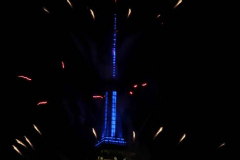 Macy's July 4th Fireworks celebration.
Fireworks were shot off the Empire State Building during the Macy's July 4th Celebration.