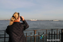 May 25, 2022  NEW YORK  New York Harbor
Fleet week parade of ships. The official kick off for fleet week. the ships travel up the Hudson River to the George Washington Bridge and turn around and dock at various locations in New York City.