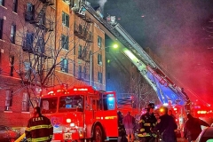 four alarm fire on January 5, 2021 on Post Ave in Inwood, Manhattan